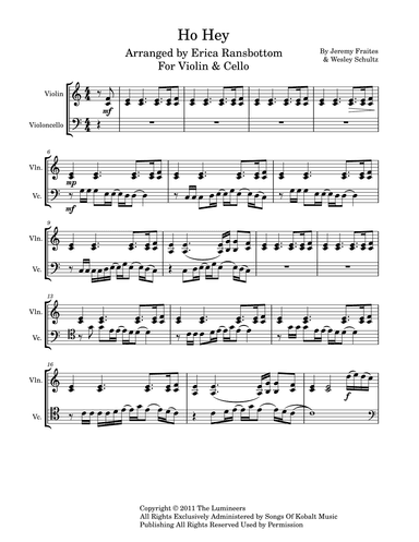 Ho Hey (arr. Erica Ransbottom Holloway)