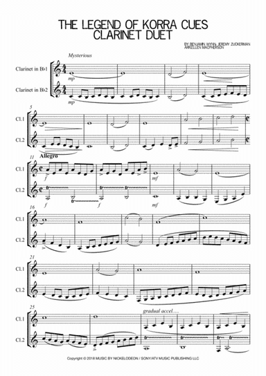 The Legend Of Korra Cues (arr. Ellen Macpherson)