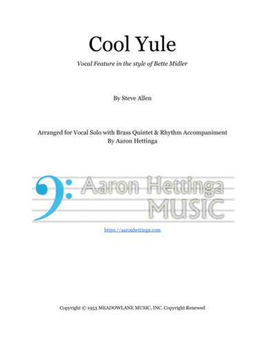 Cool Yule (arr. Aaron Hettinga)
