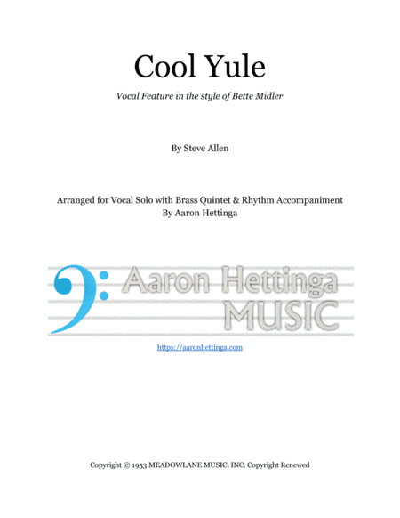 Cool Yule (arr. Aaron Hettinga)