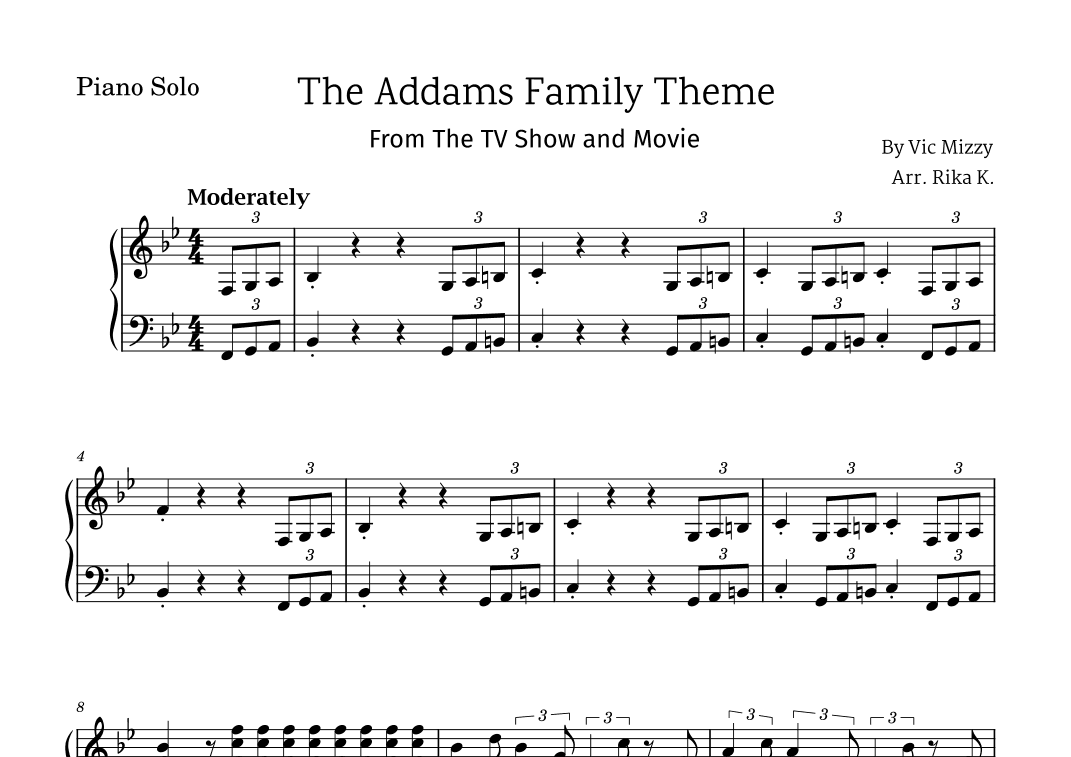 Addams Family Theme (arr. Rika K.)
