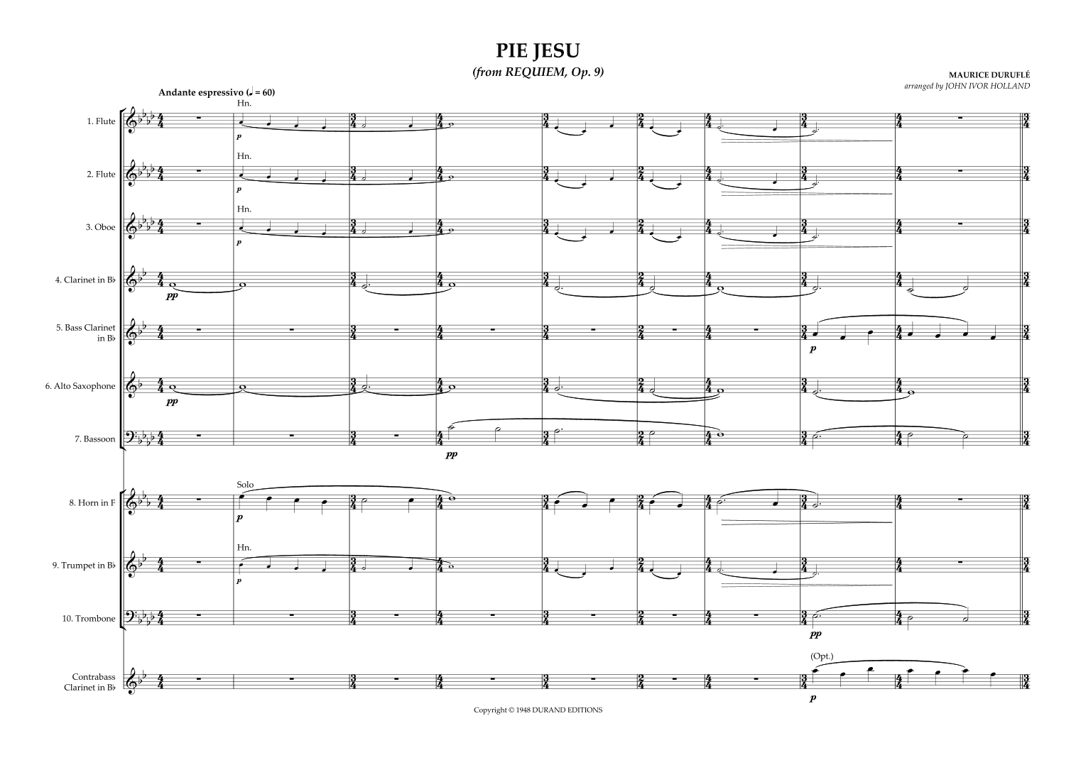 Pie Jesu (op 9) (arr. John Holland)