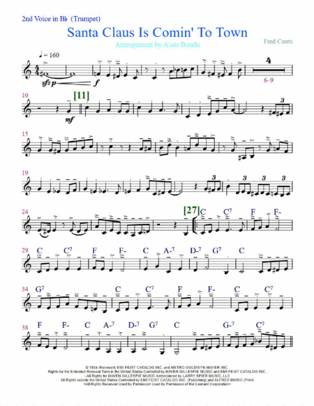 Santa Claus Is Comin' To Town (arr. Alois Bouda)