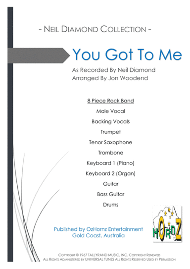 You Got To Me (arr. Jon Woodend)