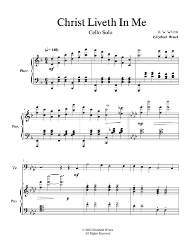 Christ Liveth In Me (arr. Elizabeth Wruck)