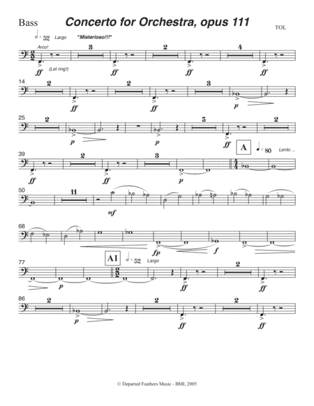 Concerto for Orchestra, opus 111 (2005) Contrabass part