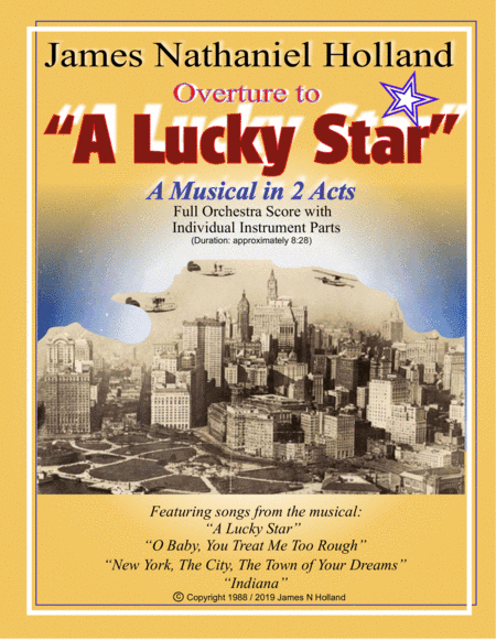 Overture to "A Lucky Star" A 1920s Musical, Full Orchestra Score and Individual Parts
