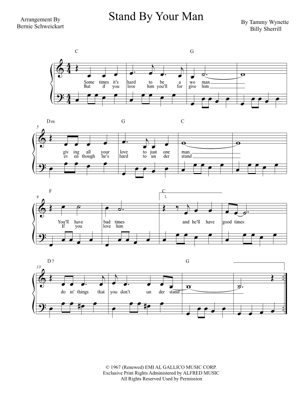 Stand By Your Man (arr. Bernie Schweickart)