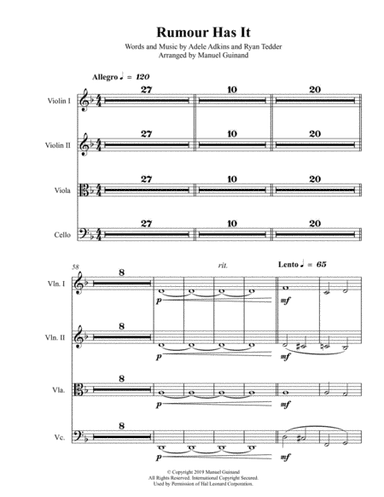Rumour Has It (arr. Manuel Guinand)