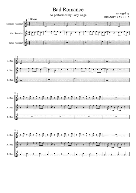 Bad Romance (arr. BK Riha / Brandy Kay Riha)