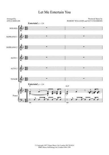 Let Me Entertain You (arr. Anna Shields)