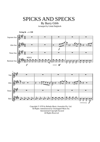 Spicks And Specks (arr. Linda Dalgliesh)