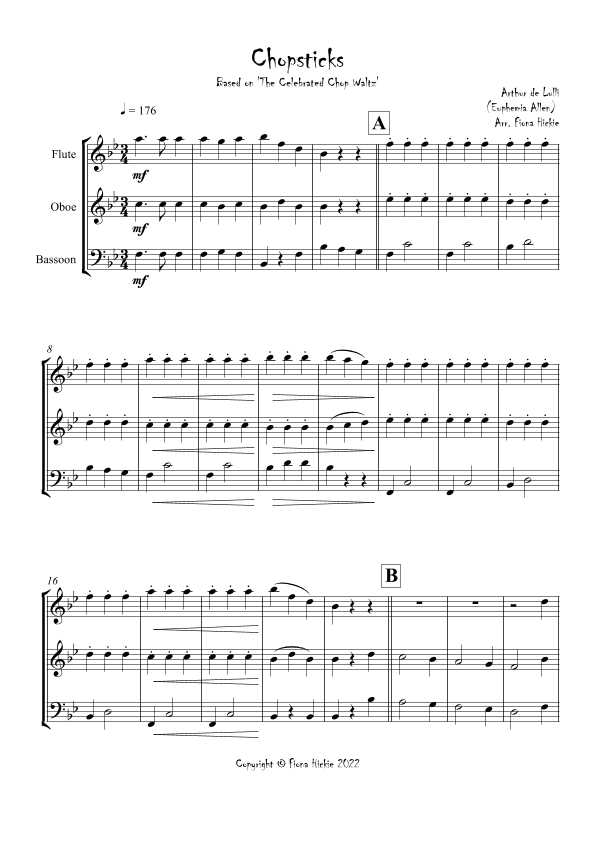 Chopsticks (arr. Fiona Hickie)