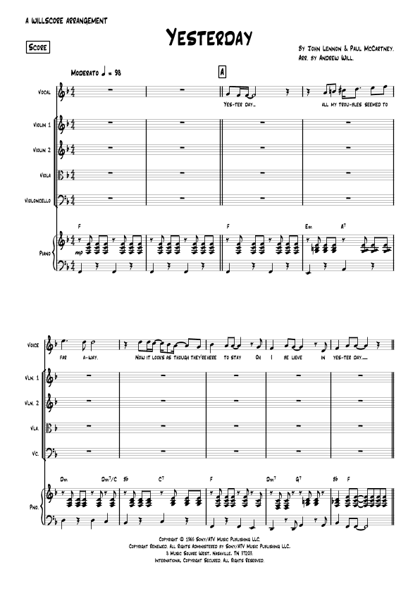 Yesterday (arr. Andrew Will)