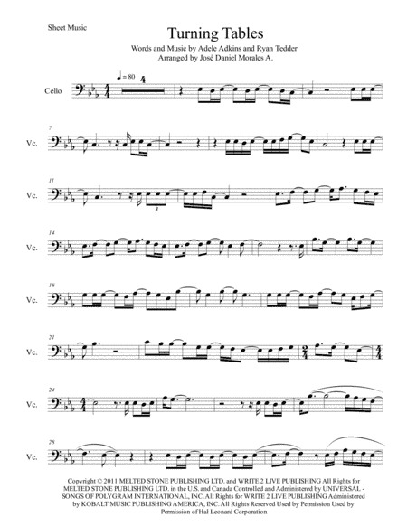 Turning Tables (arr. José Daniel Morales A.)