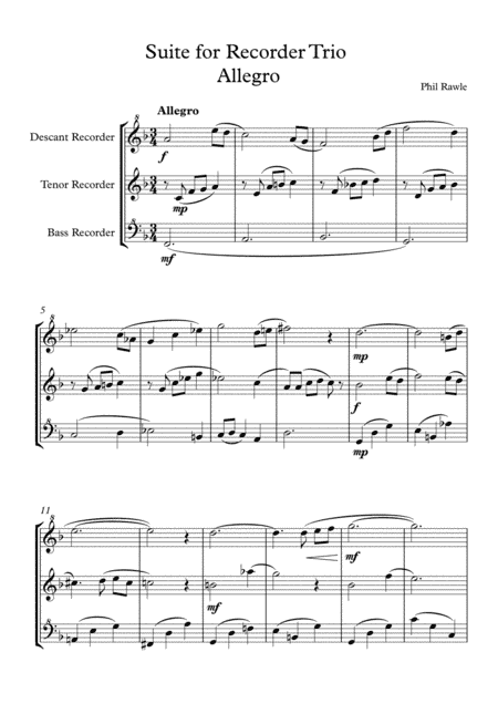 Suite for Recorder Trio