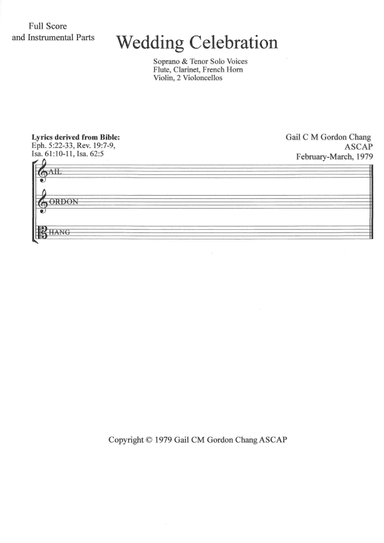 Wedding Celebration - Full Score with Instrumental Parts