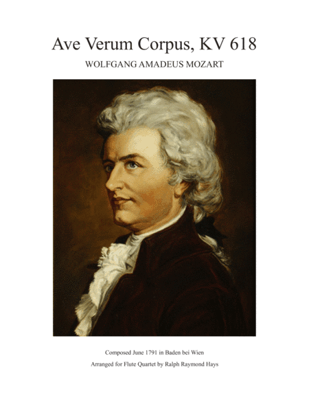 Ave Verum Corpus (for flute quartet) (arr. Ralph Raymond Hays)