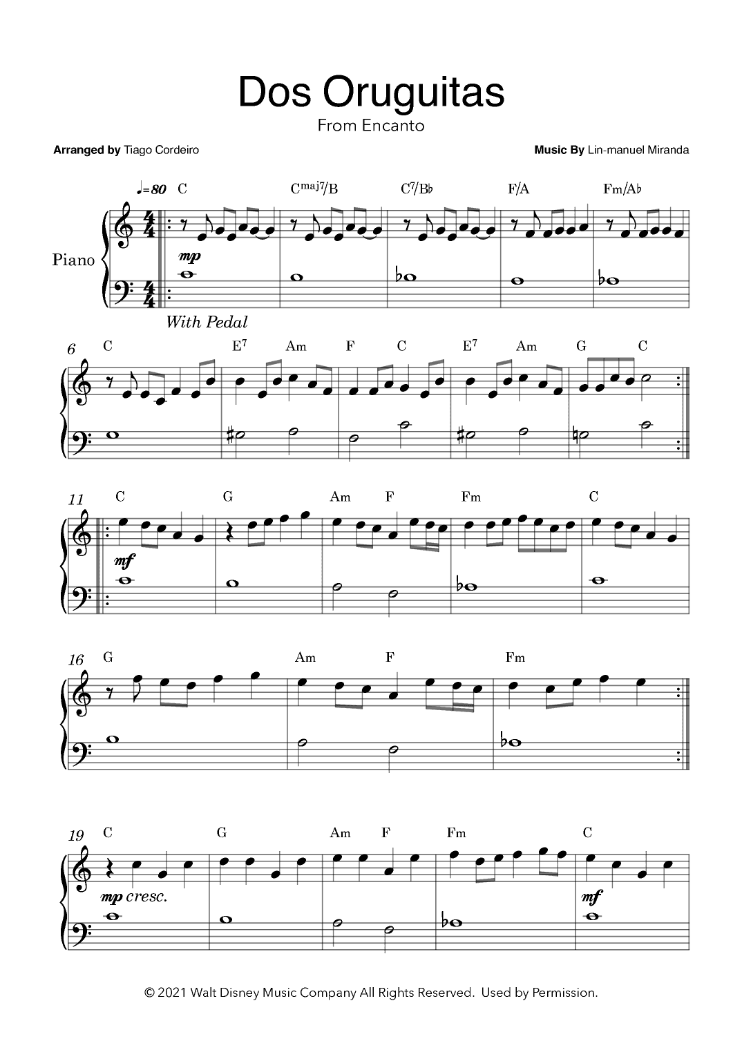 Dos Oruguitas (arr. Tiago Cordeiro)