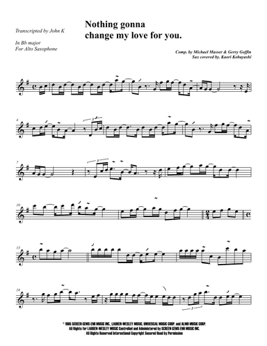 Nothing's Gonna Change My Love For You (arr. Kaori Kobayashi)
