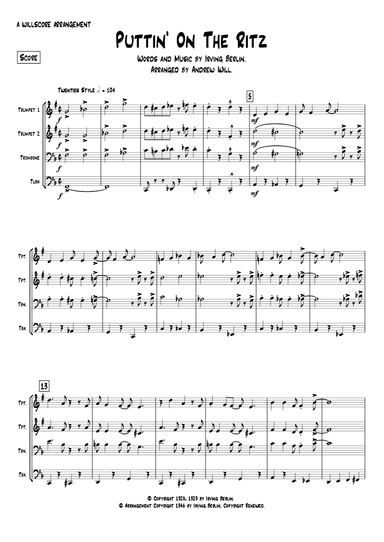 Puttin' On The Ritz (arr. Andrew Will)