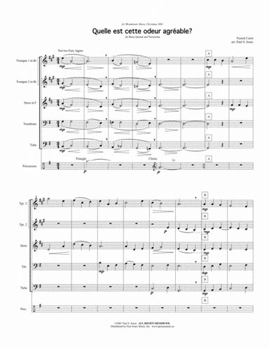 Quelle est cette odeur agréable? (What Is This Lovely Fragrance?) for Brass Quintet (arr. Paul S. Jones)