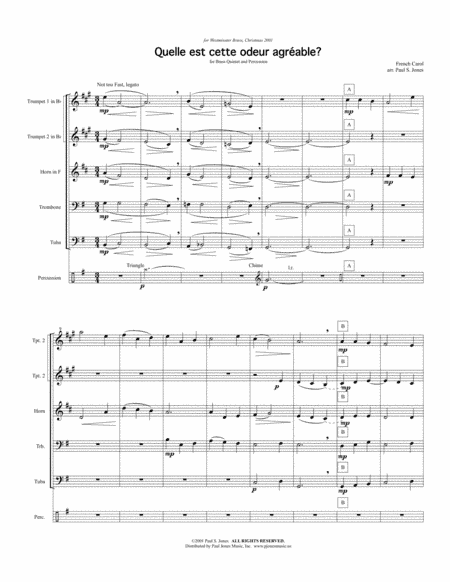Quelle est cette odeur agréable? (What Is This Lovely Fragrance?) for Brass Quintet (arr. Paul S. Jones)