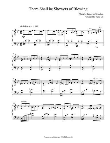 There Shall be Showers of Blessing (Hymn Arrangement for Advanced Solo Piano in "Father's Love") (arr. Rumi Oh)