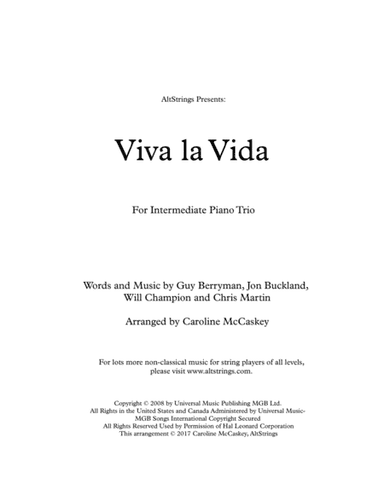 Viva La Vida (arr. Caroline McCaskey)