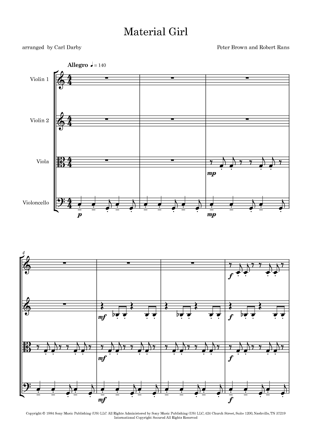 Material Girl (arr. Carl Darby)