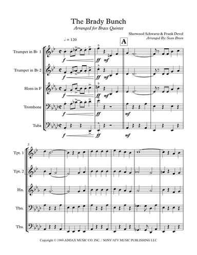 The Brady Bunch Song (arr. Sean Breen)