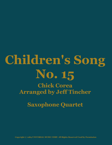 Children's Song No. 15 (arr. Jeff Tincher)