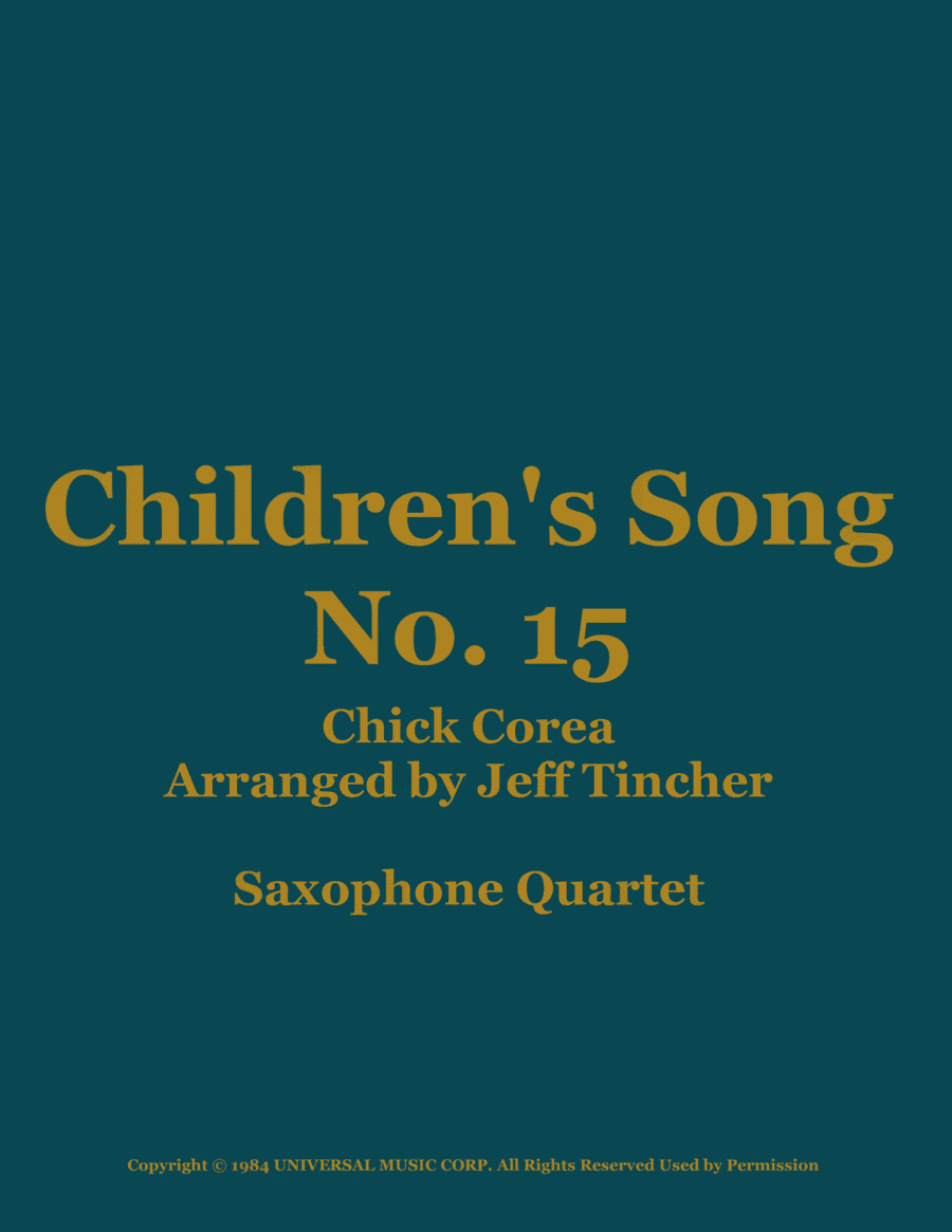 Children's Song No. 15 (arr. Jeff Tincher)