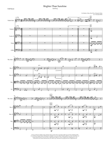 Brighter Than Sunshine (arr. Fernando Britto)