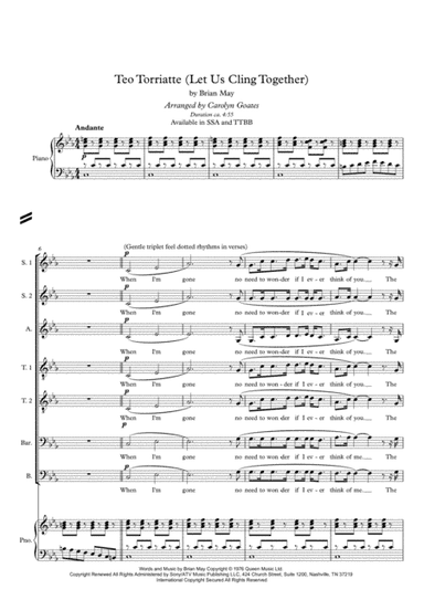 Teo Torriatte (let Us Cling Together) (arr. Carolyn Goates)
