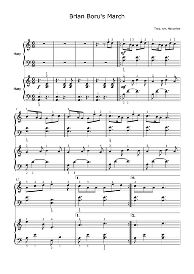Brian Boru's March harp duet (arr. Harpoline)