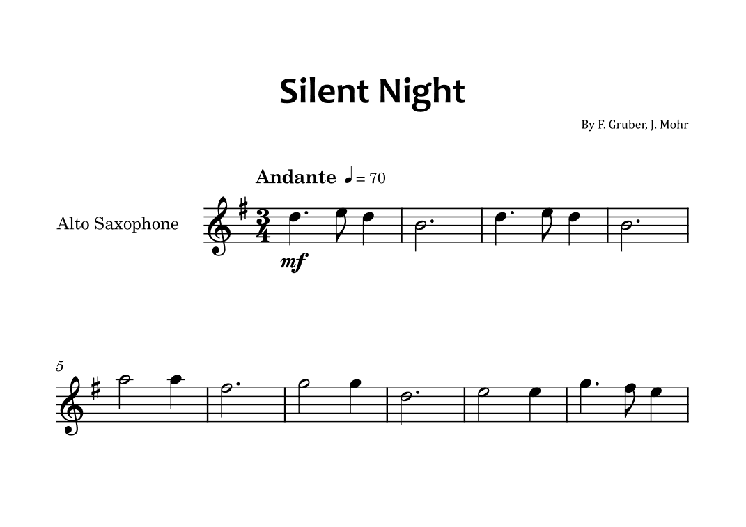 Silent Night - Alto saxophone solo (arr. Glauco Fernandes)