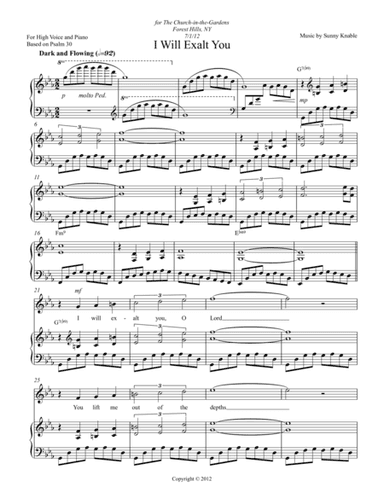 I Will Exalt You (Psalm 30)