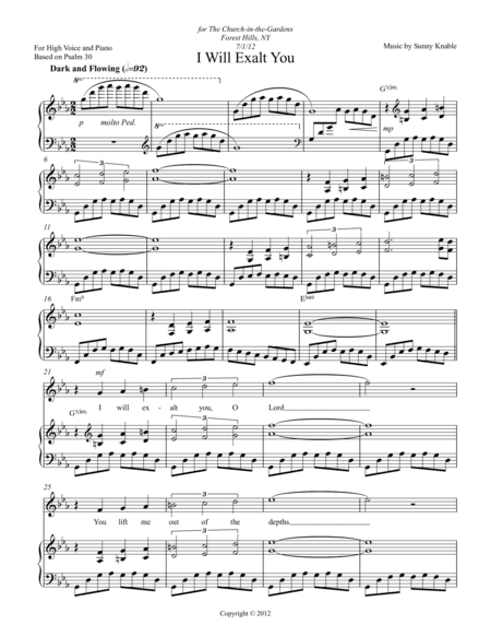 I Will Exalt You (Psalm 30)