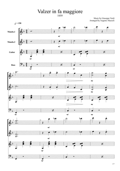 Valzer in fa maggiore (Gran valzer brillante) (arr. Augusto Mazzoli)