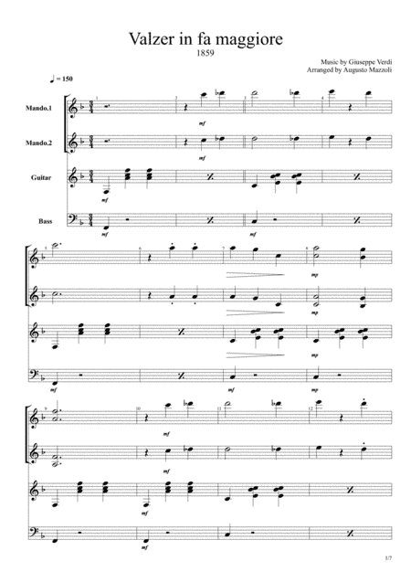 Valzer in fa maggiore (Gran valzer brillante) (arr. Augusto Mazzoli)