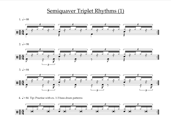 Semiquaver Triplet Rhythms (1)