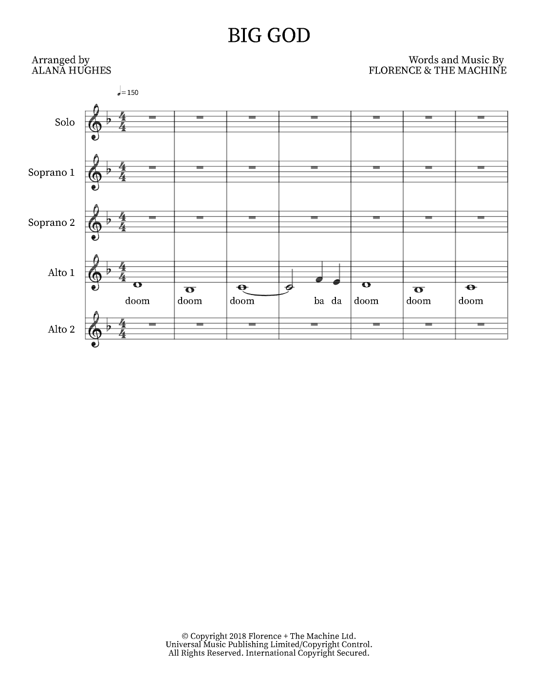 Big God (arr. Alana Hughes)