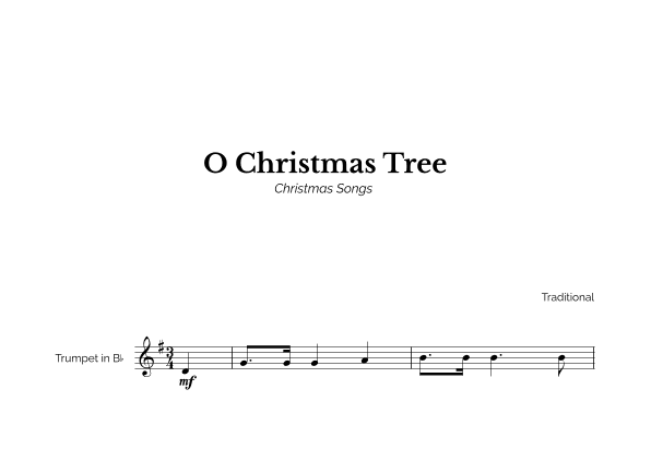 O Christmas Tree for Easy Trumpet Solo (arr. Marcos Soares)