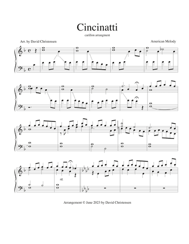 Cincinatti for Carillon (arr. David Christensen)