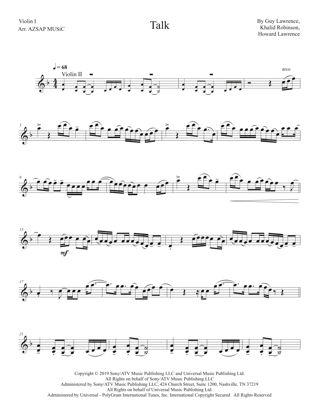 Talk (arr. AZSAP MUSiC)