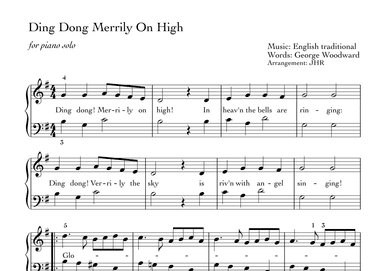 Ding Dong Merrily On High (arr. JHR)