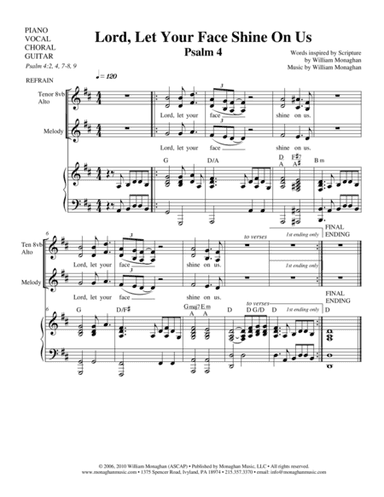 Lord, Let Your Face Shine On Us (Psalm 4)