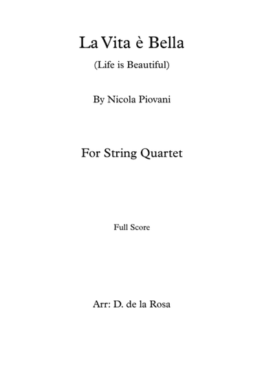 Life Is Beautiful (la Vita E Bella) (arr. Daniel de la Rosa Oliva)