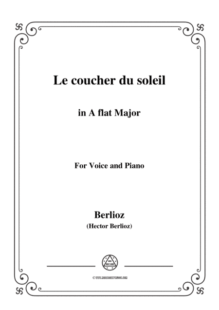 Berlioz-Le coucher du soleil in A flat Major,for voice and piano (arr. MSM)